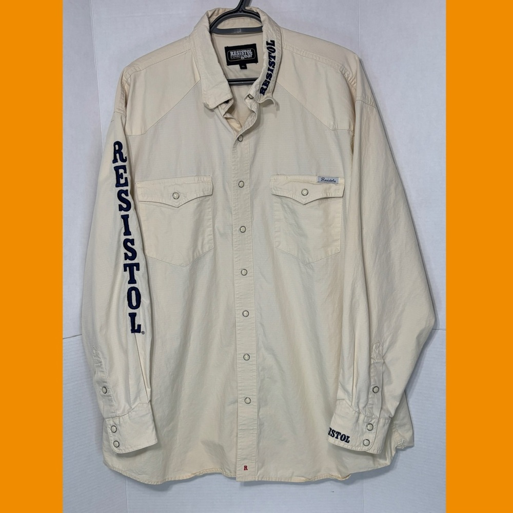 Resistol Rode Gear Men's XL Long-Sleeve Western Button-Down Shirt Metal Snaps